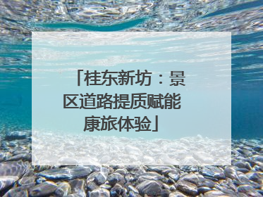 桂东新坊：景区道路提质赋能康旅体验