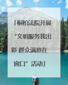 桐柏法院开展“文明服务我出彩 群众满意在窗口”活动
