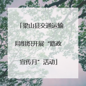 梁山县交通运输局组织开展“路政宣传月”活动