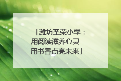 潍坊圣荣小学：用阅读滋养心灵 用书香点亮未来