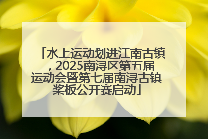 水上运动划进江南古镇，2025南浔区第五届运动会暨第七届南浔古镇桨板公开赛启动