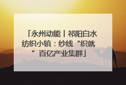 永州动能丨祁阳白水纺织小镇：纱线“织就”百亿产业集群