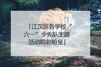 江汉区各学校“六一”少先队主题活动精彩纷呈
