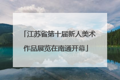 江苏省第十届新人美术作品展览在南通开幕