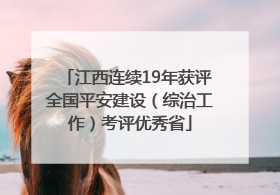 江西连续19年获评全国平安建设（综治工作）考评优秀省
