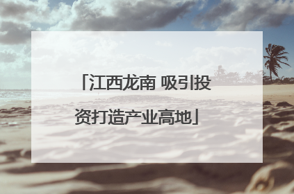 江西龙南 吸引投资打造产业高地