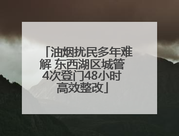 油烟扰民多年难解 东西湖区城管4次登门48小时高效整改
