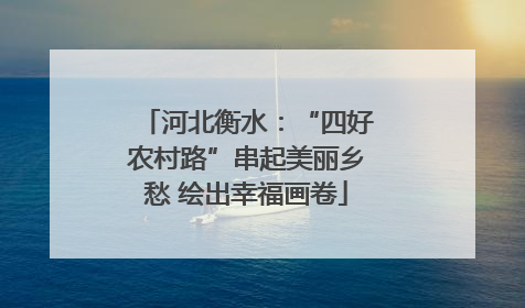 河北衡水：“四好农村路”串起美丽乡愁 绘出幸福画卷