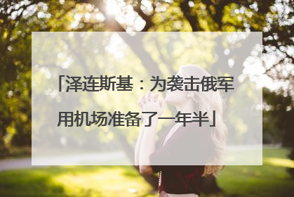 泽连斯基：为袭击俄军用机场准备了一年半