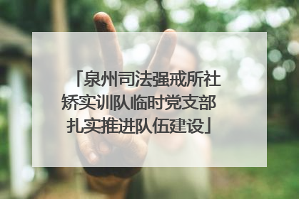 泉州司法强戒所社矫实训队临时党支部扎实推进队伍建设