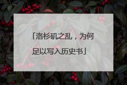 洛杉矶之乱，为何足以写入历史书