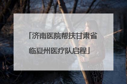 济南医院帮扶甘肃省临夏州医疗队启程