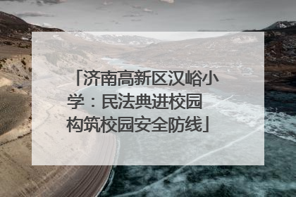 济南高新区汉峪小学：民法典进校园 构筑校园安全防线