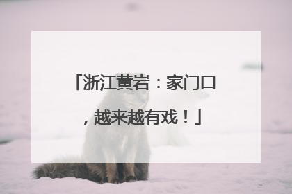浙江黄岩：家门口，越来越有戏！