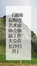 湖南省陶瓷艺术家协会换届工作大会在长沙召开