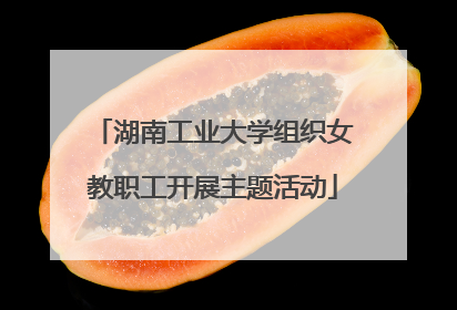 湖南工业大学组织女教职工开展主题活动
