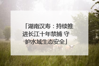湖南汉寿：持续推进长江十年禁捕 守护水域生态安全
