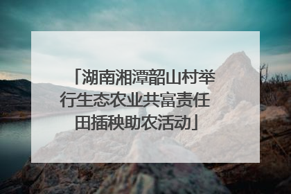 湖南湘潭韶山村举行生态农业共富责任田插秧助农活动