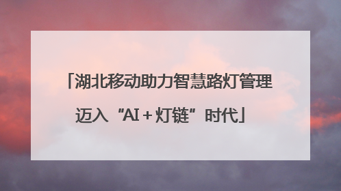 湖北移动助力智慧路灯管理迈入“AI＋灯链”时代