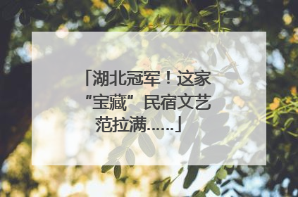 湖北冠军！这家“宝藏”民宿文艺范拉满……