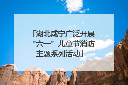 湖北咸宁广泛开展“六一”儿童节消防主题系列活动