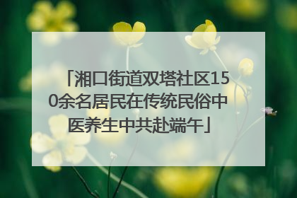 湘口街道双塔社区150余名居民在传统民俗中医养生中共赴端午
