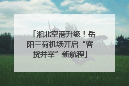 湘北空港升级！岳阳三荷机场开启“客货并举”新航程