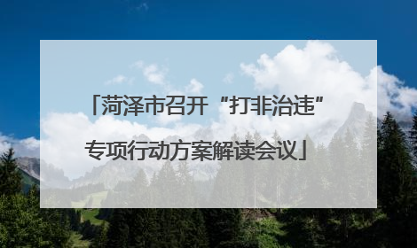 菏泽市召开“打非治违”专项行动方案解读会议