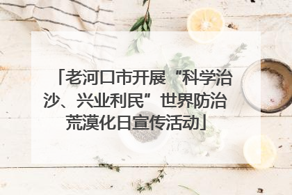 老河口市开展“科学治沙、兴业利民”世界防治荒漠化日宣传活动
