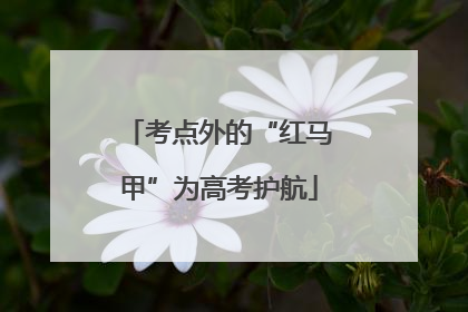 考点外的“红马甲”为高考护航