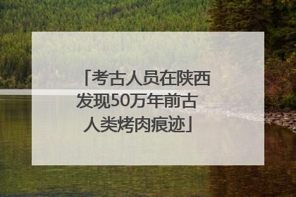 考古人员在陕西发现50万年前古人类烤肉痕迹