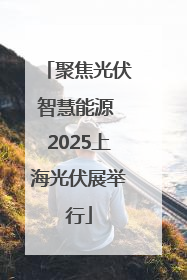 聚焦光伏智慧能源 2025上海光伏展举行