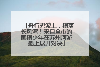 舟行碧波上，棋落长风湾！来自全市的围棋少年在苏州河游船上展开对决