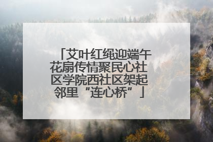 艾叶红绳迎端午花扇传情聚民心社区学院西社区架起邻里“连心桥”