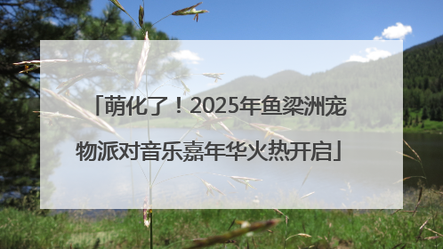 萌化了！2025年鱼梁洲宠物派对音乐嘉年华火热开启
