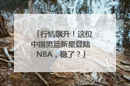 行情飙升！这位中国男篮新星登陆NBA，稳了？