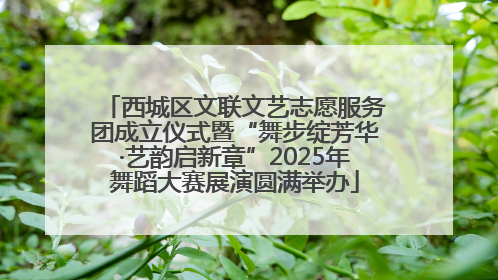 西城区文联文艺志愿服务团成立仪式暨“舞步绽芳华·艺韵启新章”2025年舞蹈大赛展演圆满举办