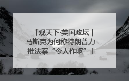 观天下·美国政坛｜马斯克为何称特朗普力推法案“令人作呕”