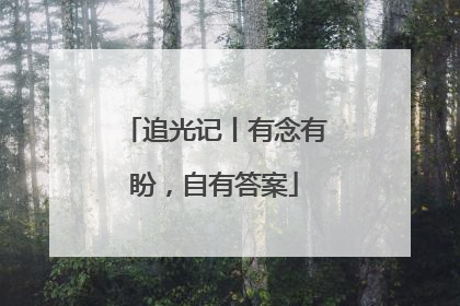 追光记丨有念有盼，自有答案