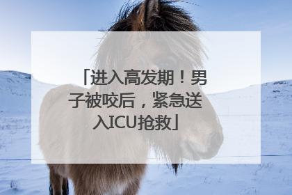 进入高发期！男子被咬后，紧急送入ICU抢救