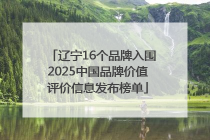 辽宁16个品牌入围2025中国品牌价值评价信息发布榜单