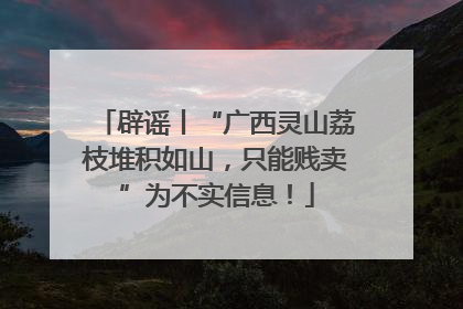 辟谣丨“广西灵山荔枝堆积如山，只能贱卖”为不实信息！