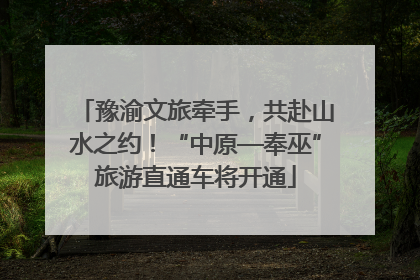 豫渝文旅牵手，共赴山水之约！“中原—奉巫”旅游直通车将开通