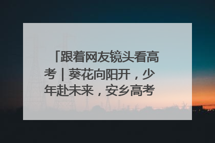 跟着网友镜头看高考｜葵花向阳开，少年赴未来，安乡高考首日的希望图景