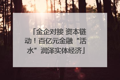 金企对接 资本链动！百亿元金融“活水”润泽实体经济