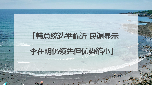 韩总统选举临近 民调显示李在明仍领先但优势缩小