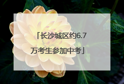 长沙城区约6.7万考生参加中考