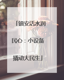 镇安活水润民心：小设备撬动大民生