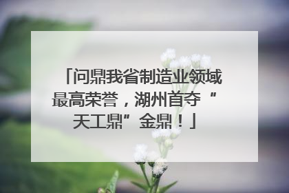 问鼎我省制造业领域最高荣誉，湖州首夺“天工鼎”金鼎！