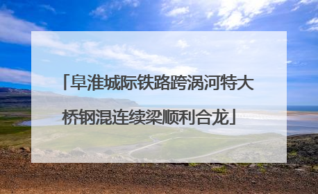 阜淮城际铁路跨涡河特大桥钢混连续梁顺利合龙